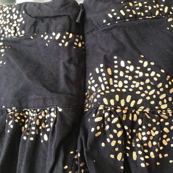 Gap Kids size 8 regular black skirt gold pattern hidden inner elastic adjustors - Picture 6 of 8